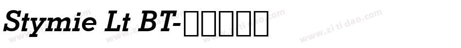 Stymie Lt BT字体转换